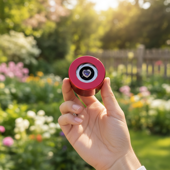 Princess Heart Ring with Rotating Box