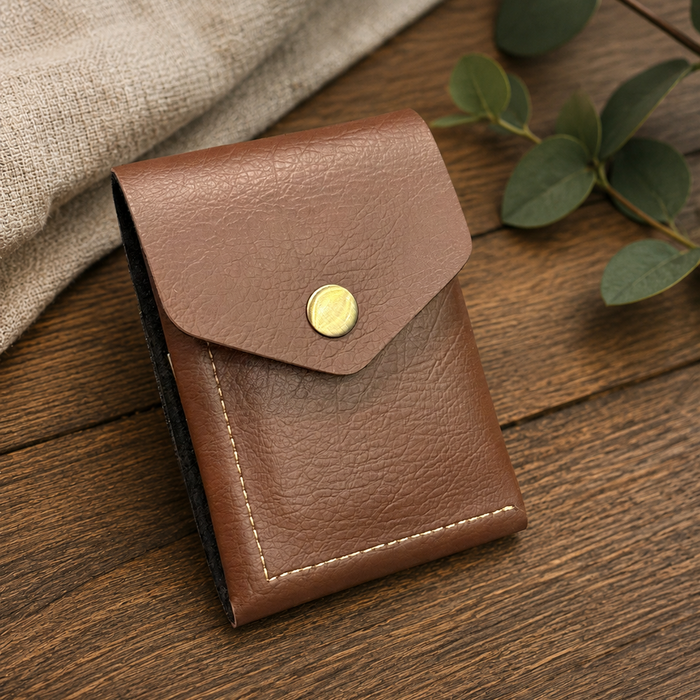 Slim Flip Vegan Leather Wallet