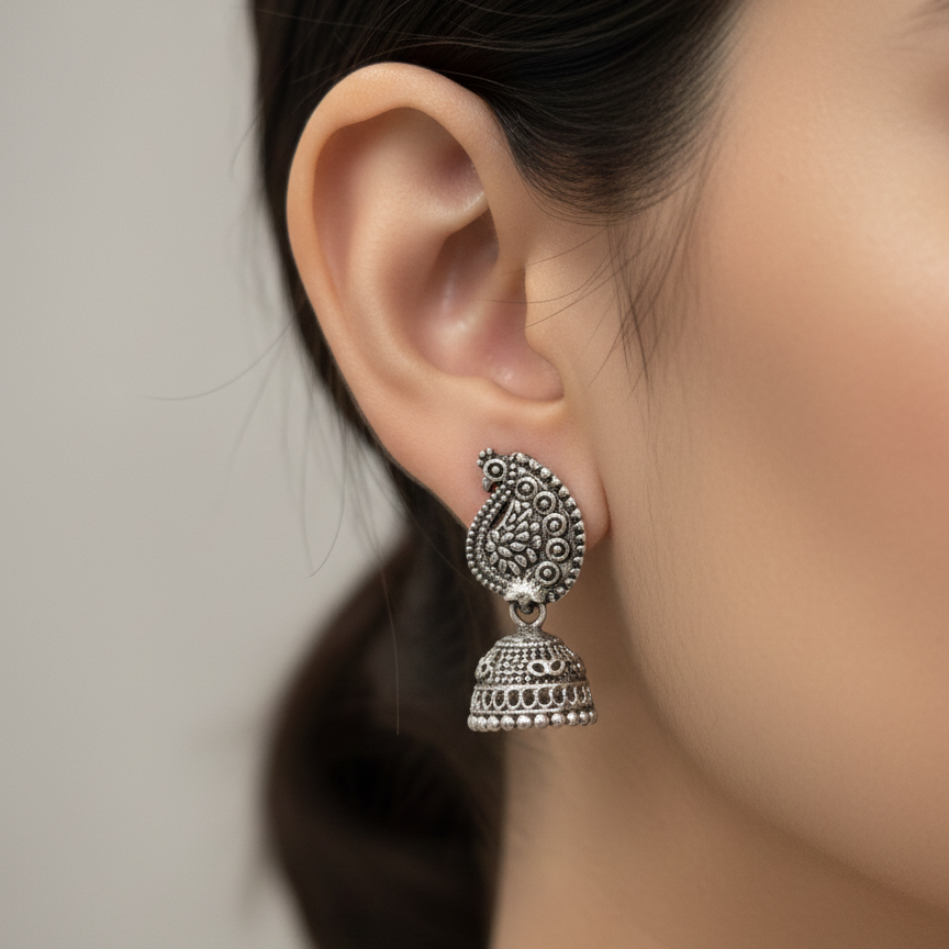 12 Random Jhumka Gift Set in Wooden Box with Mirror