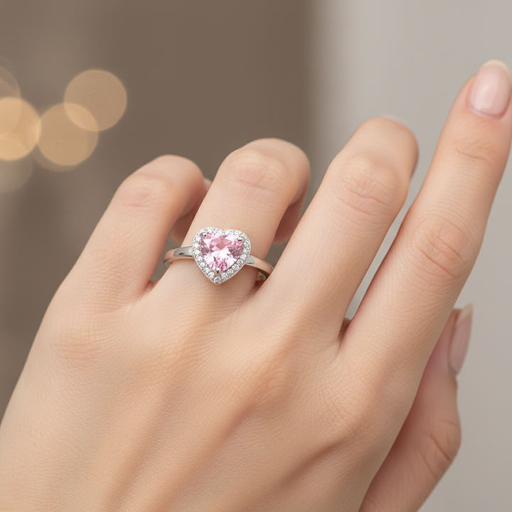 Princess Heart Ring with Rotating Box