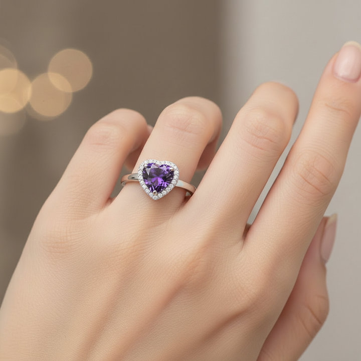 Princess Heart Ring with Rotating Box