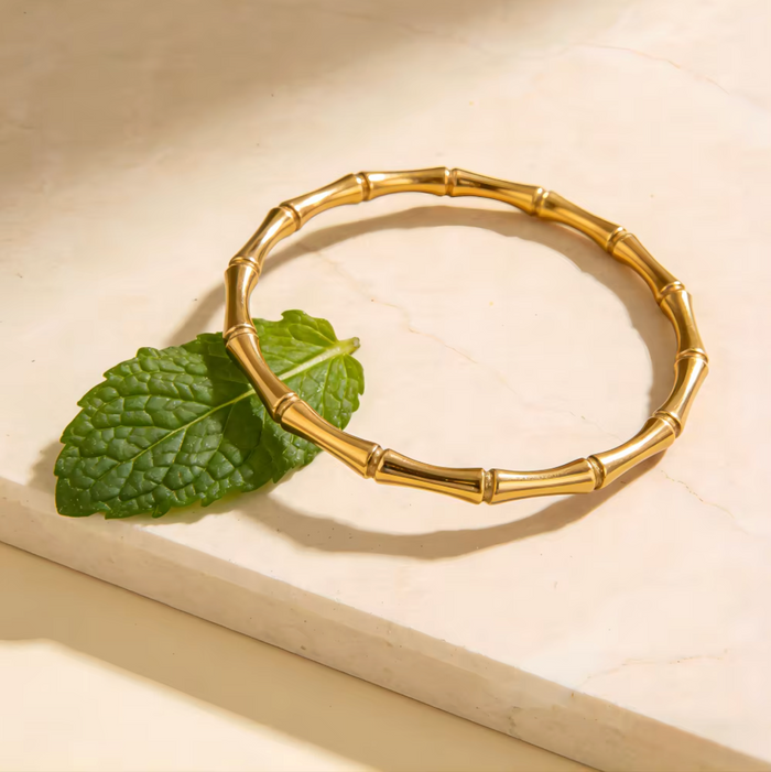 Bamboo Bracelet- 18k Gold Plated